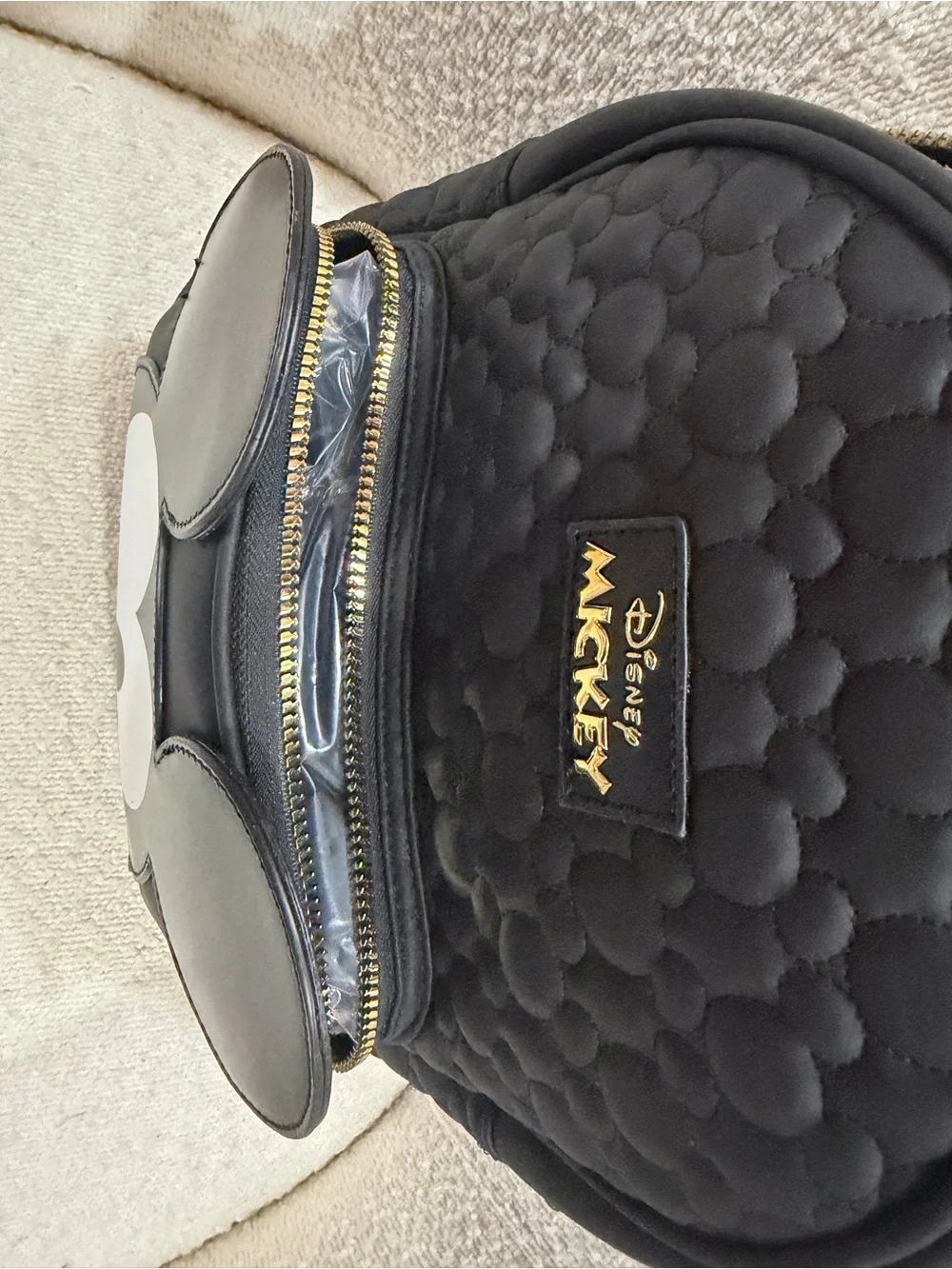 Disney Black Mini Backpack with Mickey Ear Accents